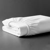 Folded Pizuna luxurious cotton Double size fitted sheet white 1000 thread count long staple cotton