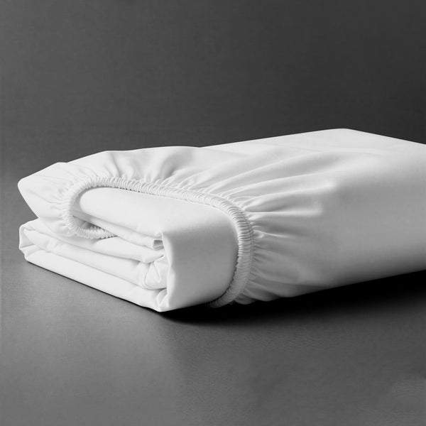 Pizuna luxury cotton eu single fitted sheet White 800 thread count long staple cotton folded