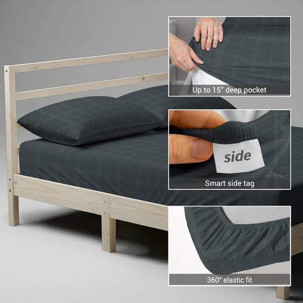 Premium 300 Thread Count 100% Cotton Fitted Sheet - USA FULL