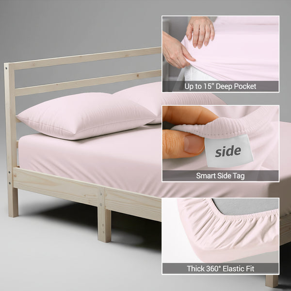 Luxury 800 Thread Count 100% Cotton Fitted Sheet - USA KING