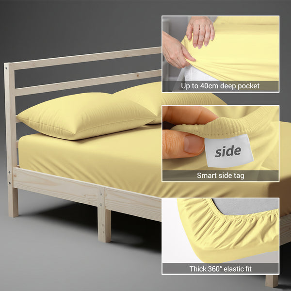 Deluxe 600 Thread Count 100% Cotton Fitted Sheet