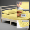 Mellow Yellow emperor fitted sheet 800 thread count with 40 cm deep pockets Smart Side tag 360 fit
