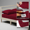 360 all around elastic Red big checks fitted sheet super king 40cm deep pocket tight fitting