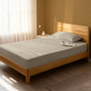 Bedroom bed dressed in Simply Taupe single 800 thread count luxurious thick fitted sheet