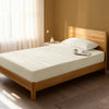 Bedroom bed dressed in Ivory eu single 800 thread count luxurious thick fitted sheet