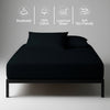 Black single fitted sheet 800 thread count luxurious thick smooth sateen weave