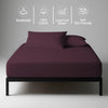 Single size dark purple 1000 thread count fitted sheet durable thickly woven 5 star luxury feel with soft and smooth touch