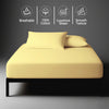 Small double mellow yellow 400 thread count fitted sheet mercerized combed cotton smooth and lightweight