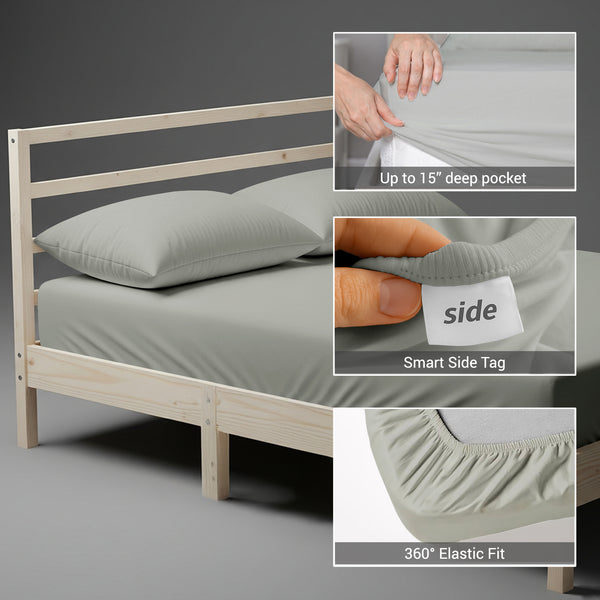 Royale 1000 Thread Count 100% Cotton Fitted Sheet - USA KING