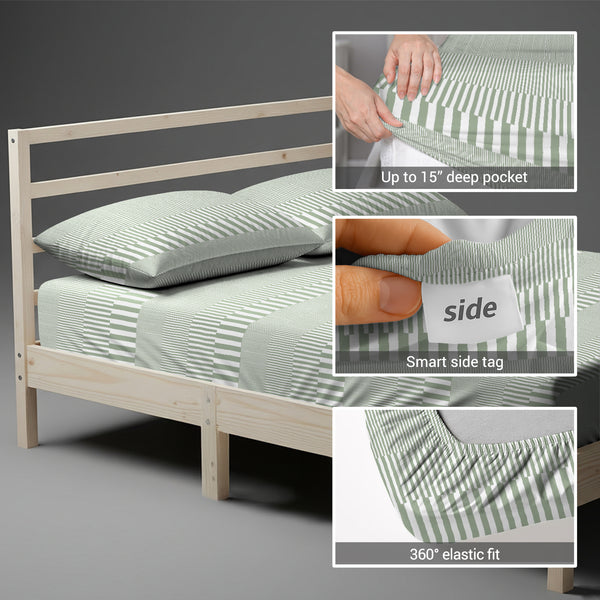 Premium 400 Thread Count 100% Cotton Fitted Sheet - USA CALIKING