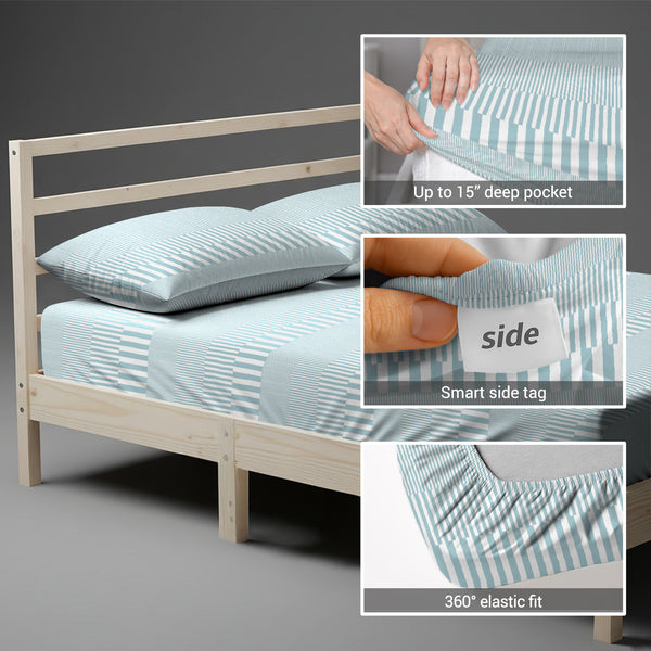 Premium 400 Thread Count 100% Cotton Fitted Sheet - USA FULL