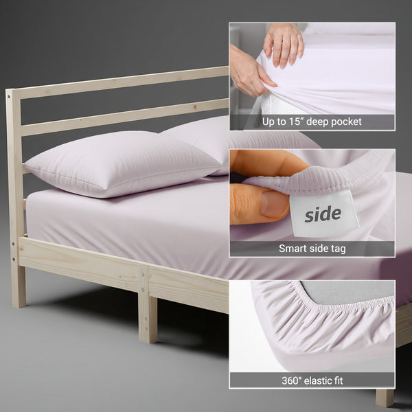 Premium 400 Thread Count 100% Cotton Fitted Sheet - USA FULL