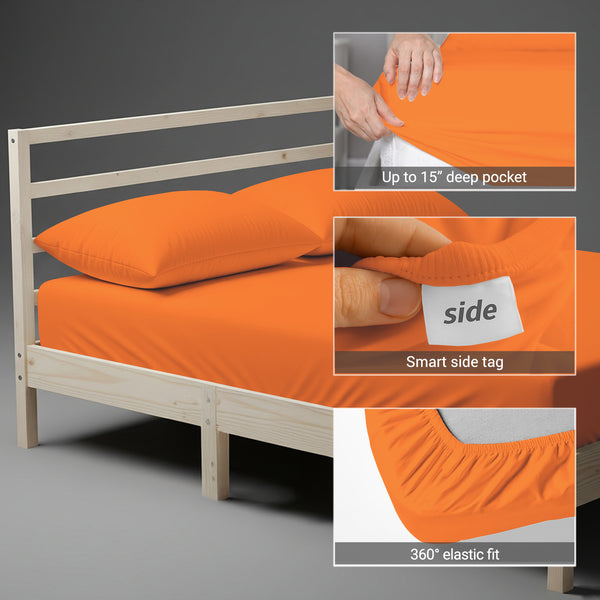 Premium 400 Thread Count 100% Cotton Fitted Sheet - USA KING