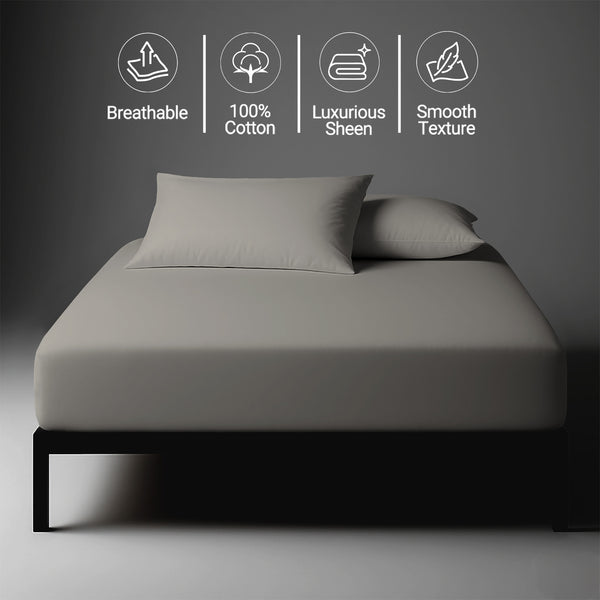 Premium 400 Thread Count 100% Cotton Fitted Sheet - USA FULL