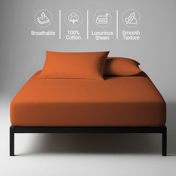 Premium 400 Thread Count 100% Cotton Fitted Sheet - USA FULL