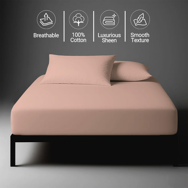 Premium 400 Thread Count 100% Cotton Fitted Sheet - USA FULL