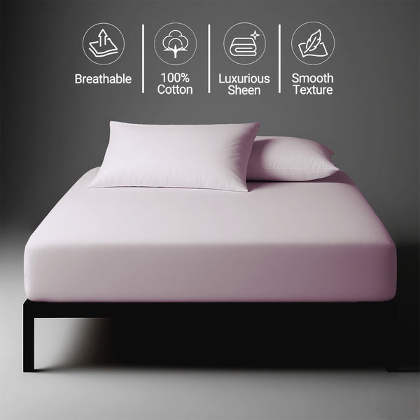 Premium 400 Thread Count 100% Cotton Fitted Sheet - USA KING