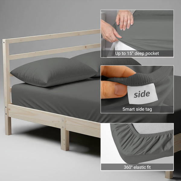 Premium 400 Thread Count 100% Cotton Fitted Sheet - USA FULL