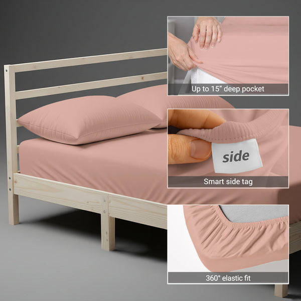 Premium 400 Thread Count 100% Cotton Fitted Sheet - USA KING