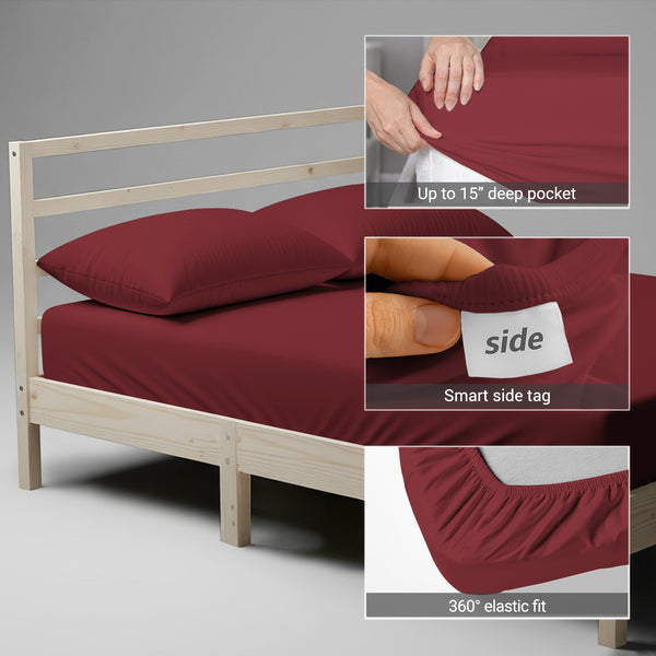 Premium 400 Thread Count 100% Cotton Fitted Sheet - USA CALIKING