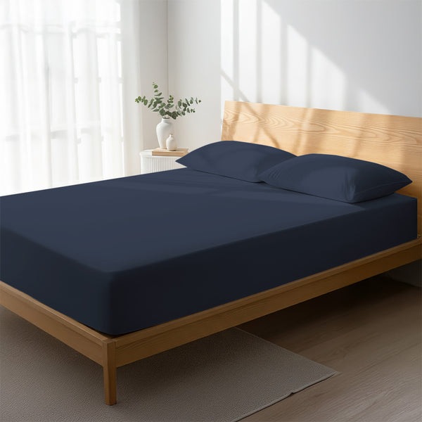 Premium 400 Thread Count 100% Cotton Fitted Sheet - USA KING