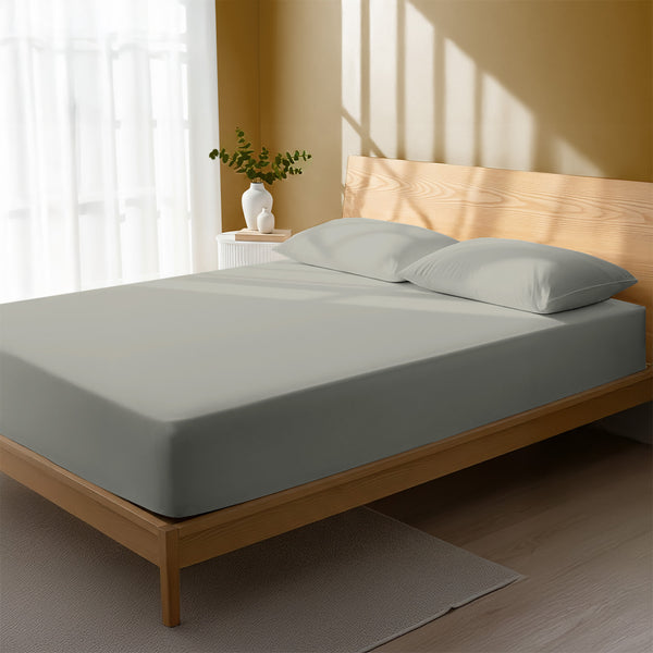 Deluxe 600 Thread Count 100% Cotton Fitted Sheet - USA QUEEN