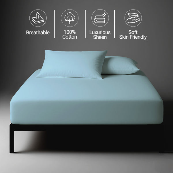 Deluxe 600 Thread Count 100% Cotton Fitted Sheet - USA FULL