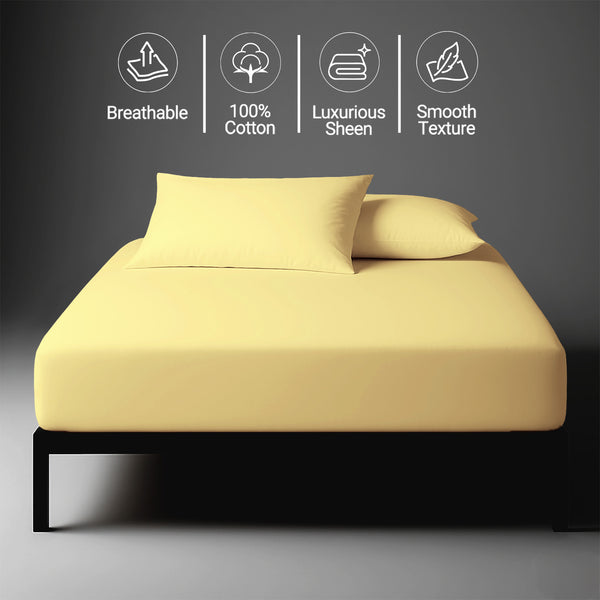 Premium 400 Thread Count 100% Cotton Fitted Sheet - USA FULL