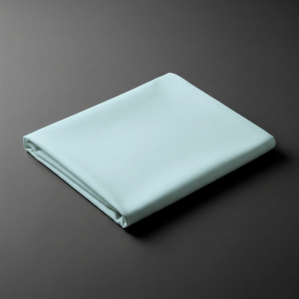 Pizuna Linens Baby Blue super king size cotton flat sheet 400 thread count soft and breathable