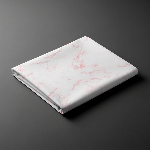 Pizuna Linens Carrara Marble Pink single size cotton flat sheet 400 thread count soft and breathable