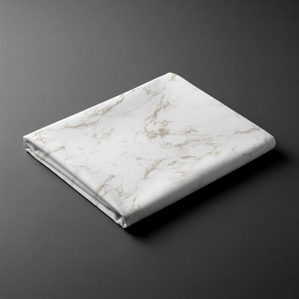 Pizuna Linens carrara marble taupe double size cotton flat sheet 400 thread count soft and breathable