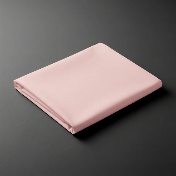Pizuna Linens Light Pink super king size cotton flat sheet 400 thread count soft and breathable
