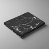 Pizuna Linens Marble Black single size cotton flat sheet 400 thread count soft and breathable