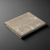 Pizuna Linens marble taupe double size cotton flat sheet 400 thread count soft and breathable