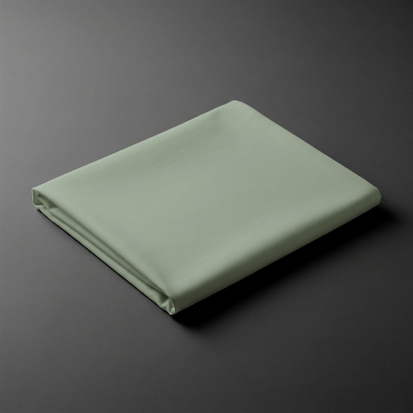 Pizuna Linens sea foam double size cotton flat sheet 400 thread count soft and breathable