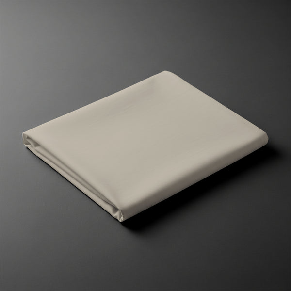 Pizuna Linens simply taupe single size cotton flat sheet 400 thread count soft and breathable
