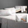 400 thread count Carrara Marble Pink cotton flat sheet king size with 5cm piped hem oversized for easy tuck in