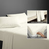 400 thread count Off White cotton flat sheet king size with 5cm piped hem oversized for easy tuck in