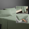 400 thread count sea foam cotton flat sheet double size with 5cm piped hem oversized for easy tuck in