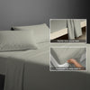 400 thread count silver cotton flat sheet single size with 5cm piped hem oversized for easy tuck in