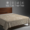 400 thread count super king size Marble Taupe 100 percent cotton flat sheet with luxurious sheen and smooth cooling feel