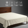 400 thread count super king size Off White 100 percent cotton flat sheet with luxurious sheen and smooth cooling feel