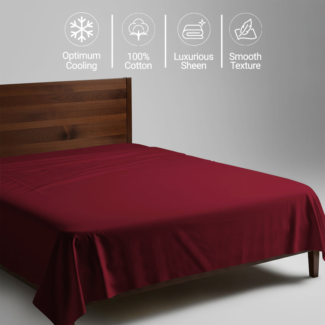 Premium 400 Thread Count 100% Cotton Flat Sheet