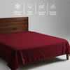 400 thread count double size rio red 100 percent cotton flat sheet with luxurious sheen and smooth cooling feel