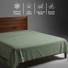 400 thread count super king size Sea Foam 100 percent cotton flat sheet with luxurious sheen and smooth cooling feel