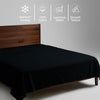 600 thread count double size black 100 percent cotton flat sheet with luxurious sheen and smooth cooling feel plus durable