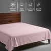 600 thread count double size light pink 100 percent cotton flat sheet with luxurious sheen and smooth cooling feel plus durable