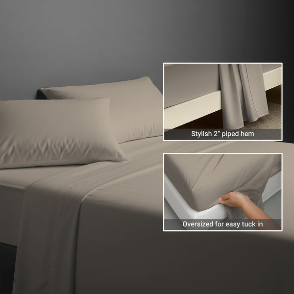 Deluxe 600 Thread Count 100% Cotton Flat Sheet - USA KING