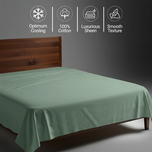 Deluxe 600 Thread Count 100% Cotton Flat Sheet - USA KING