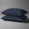 Pizuna Linens dark blue 400 thread count 100 percent cotton pillowcases 2 piece housewife
